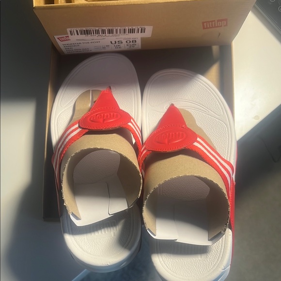 FitFlop Red and White Sandals